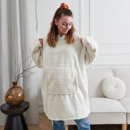 Sudadera Con Capucha Blanca Home Deco Factory