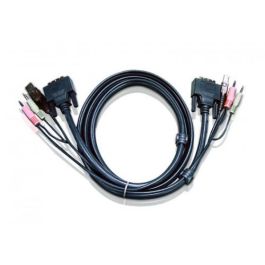 Aten Cable KVM DVI-D Single Link USB 5 m, 2 x DVI-D, 2 x USB A, 4 x Audio, 2 x Mic, Compatible con CS1762/CS1764, Negro Precio: 62.50000053. SKU: B1FBZX7M46