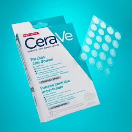 CeraVe Parches Anti-Granos con 3 Ceramidas Esenciales y Niacinamida para Acné, Resultados en 3 Horas, 22 Unidades