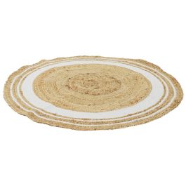 Alfombra Yute Blanco Home Deco Factory diámetro 90 cm 