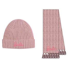 Gorro y Bufanda Barbie Rosa