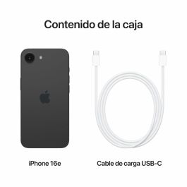 Apple MD1T4QL/A iPhone 16e 256GB Negro, Pantalla Super Retina XDR 6.1" 5G, Chip A18, Cámara Fusion 48 Mpx y Ceramic Shield