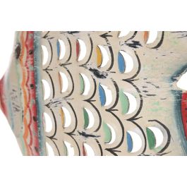 DKD Home Decor Decoracion Pared Mediterraneo Blanco Multicolor Hierro 7 x 33 x 37 cm (2 Unidades)