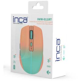 INCA IWM-511RT Ratón Inalámbrico & Bluetooth 1600 DPI 6D Taste Naranja