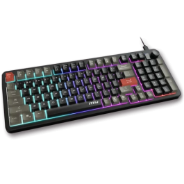 MSI FORGE GK110 ES Teclado Gaming RGB, Silencioso, Teclas Multimedia, Rueda de Desplazamiento