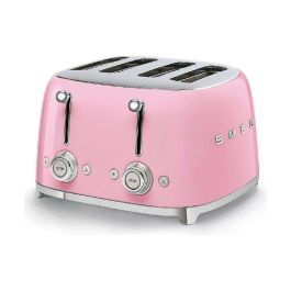 Smeg TSF03PKEU Tostadora 4 Rebanadas Doble Ranura 50s Style Rosa Smeg TSF03PKEU Tostadora 4 Rebanadas Doble Ranura 50s Style Rosa