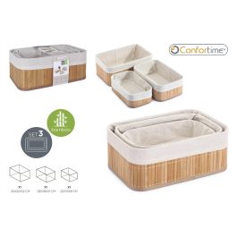 Set de 3 Cestas de Ordenación en Bambú Natural - Confortime (6 Cajas) Precio: 59.69000059. SKU: B1KLTRCGTD