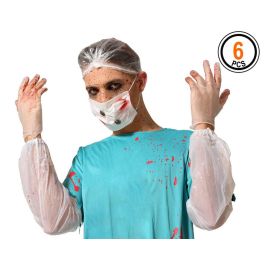 Set Doctor Con Gorro, Mascarilla, Guantes Y Mangas Con Sangre Halloween Disfraz Médico Sangriento Doctor Zombie Accesorio Hospital Macabro Precio: 1.68999974. SKU: S1131331