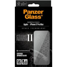 PanzerGlass Ceramic II UWF Protector Pantalla iPhone 17 Pro Max Resistente a Golpes y Rayones, Aplicación Seca, Transparente