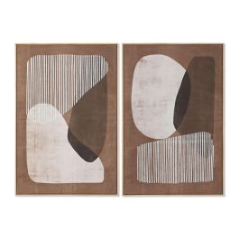 Lienzo Home ESPRIT Blanco Beige Terracota Abstracto 82,6 x 4,3 x 122,6 cm (2 Unidades) Precio: 162.50000041. SKU: B1BP9T8XZE