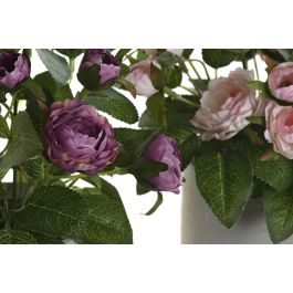 DKD Home Decor Planta Rosa Palo Fucsia 16 x 25 x 16 cm (12 Unidades)