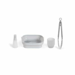 Livoo MEN428 - Set de 4 Accesorios para Freidora sin Aceite: Molde Plegable 2 en 1, 12 Moldes, Cepillo y Pinza