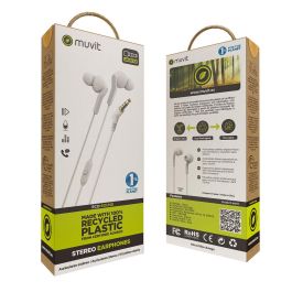 muvit for change auriculares estéreo E57 3.5mm blancos