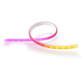 Philips Hue Gradient Ambiance Lightstrip 1m Extensión, Tira LED Inteligente Bluetooth/Zigbee, Luz Blanca y Color, Regulable