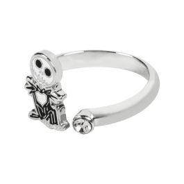 PEERS HARDY Anillo Jack Skellington Pesadilla Antes de Navidad Disney plateado autoajustable con piedra transparente y embalaje oficial Precio: 12.68999963. SKU: B1BNVKVKFA
