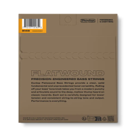 DUNLOP Juego de Cuerdas Bajo Eléctrico Entorchado Plano 5 Cuerdas Escala Corta 40-120