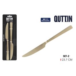 Inde Set 2 Cuchillos de Mesa 23.5 cm "Louvre" Champ. Mat Precio: 30.50000052. SKU: B1CCTGKX9V