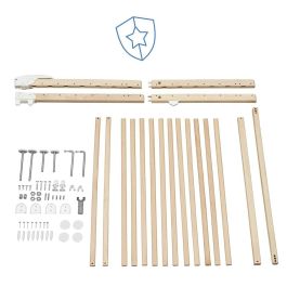Badabulle Barrera de Seguridad Deco Pop Wood, Fijación Extensible y Tornillo (63.5 - 106cm)