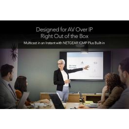 Netgear Switch Gestionado 8x1G PoE+ 220W y 2xSFP+ para AV sobre IP
