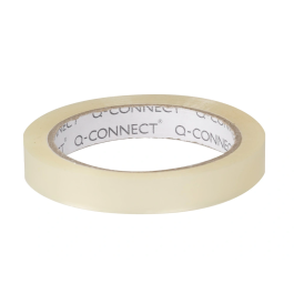 Q-connect Cinta Adhesiva Transparente Encelofanada 66 mt x 12 mm para Embalar