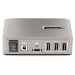 StarTech Hub USB-C de 10 Puertos con Fuente de 65W - 8x USB-A 3.2, 2x USB-C 3.2, 10 Gbps, Autoalimentado, Certificación USB-IF, Gris