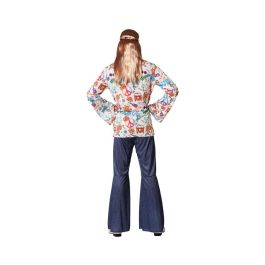 Disfraz Hippie Hombre Adulto Multicolor Años 60 Flower Power Camiseta y Pantalón Campana Aspecto Vaquero Talla M-L Disfraz Hippie Hombre Adulto Multicolor Años 60 Flower Power Camiseta y Pantalón Campana Aspecto Vaquero Talla M-L
