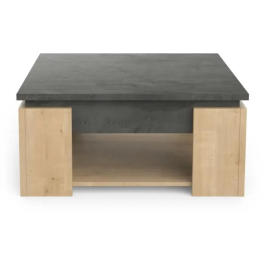 Demeyere DEM3397702473209 Mesa de centro cuadrada AUSTIN Roble Hamilton Sidewalk L 80 x P 80 x H 37,2 cm