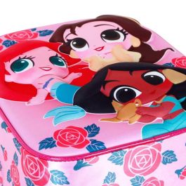KARACTERMANIA Mochila 3D Princesas Disney Flowers 31cm con bolsillo lateral y correas acolchadas