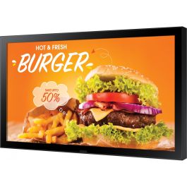 Samsung LH24OHBEBGBXEN Monitor 24" FHD IPS Exterior 1500 cd/m² 24/7 Tizen OH24B para Señalización Digital Negro