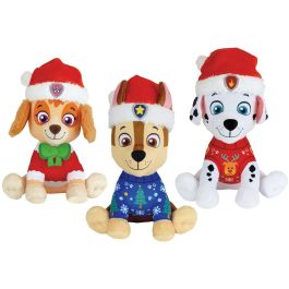 Jemini Set 3 Peluches Patrulla Canina Chase Stella Marcus JEM3298060245982 +/- 17 cm Versión Navideña