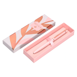 Belius Boligrafo Rose Aluminio Rosa/Oro Rosa Tinta Azul Caja de Diseño