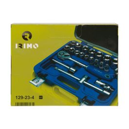 Irimo Juego de vasos hexagonales 1/2", acero cromo vanadio, 8-32mm, 23 piezas, 129-23-4