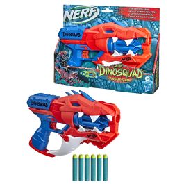 Hasbro Nerf Lanzador Dino Squad Raptor-Slash con Tambor Giratorio de 6 Dardos para Aventuras de Batalla