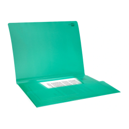 Liderpapel Carpeta 34963 con Gomas y Solapas, Polipropileno, DIN A4, Verde Translucido