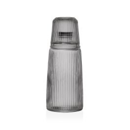Botella de Agua Versa Negro Vidrio Aluminio 10,3 x 26 x 10,3 cm Botella de Agua Versa Negro Vidrio Aluminio 10,3 x 26 x 10,3 cm
