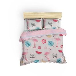 Juego de cama ASI8681875600131 - 1 funda nórdica 220x240 cm + 2 fundas de almohada 60x60 cm - 65% algodón, 35% poliéster - Blanco