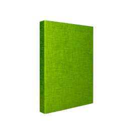 Liderpapel Carpeta 4 anillas 25mm folio cartón forrado verde frosty