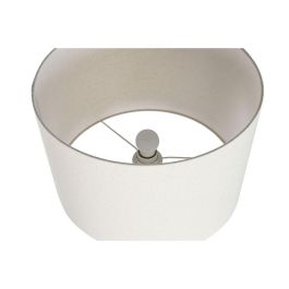 DKD Home Decor Lámpara de Pie Glam Dorado Crudo, de Metal y Lino, con bombilla E27 50W, desmontable, 37x150x37 cm