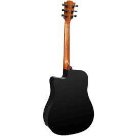 LAG Guitarra Acústica Dreadnought Cutaway Tramontane 118 A/E Electroacústica Negra Brillante
