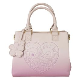 Loungefly Bolso Cute Stitch Disney Piel Vegana Correa Ajustable y Detalles en Relieve para Fanáticos