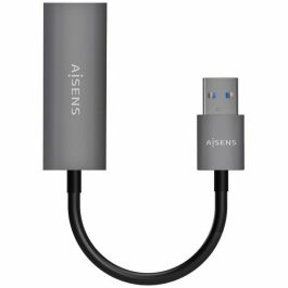 AISENS - CONVERSOR USB 3.0 A ETHERNET GIGABIT 10/100/1000 MBPS, GRIS, 15CM