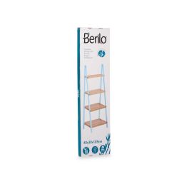 Estantería Escalera 4 Estantes Bambú Azul Berilo 40x109x30 cm Estantería Escalera 4 Estantes Bambú Azul Berilo 40x109x30 cm