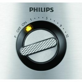 Philips HR7778/00 Procesador de Alimentos 6 en 1, 1300 W, 3,4 L, Acero Inoxidable, Tecnología PowerChop, Recipiente 3,4 L y Batidora 2,2 L