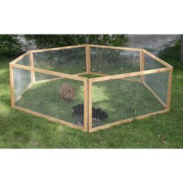 Kerbl Jaula Exterior Vario para Roedores, con Malla Fina y 6 Paneles, Incluye Estacas de Fijación, 120x120x59cm