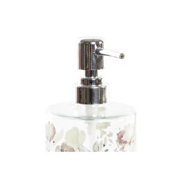 DKD Home Decor Dosificador Romantico Rosa Verde Cristal Abs 400ml 8 x 17 x 8 cm (12 Unidades)