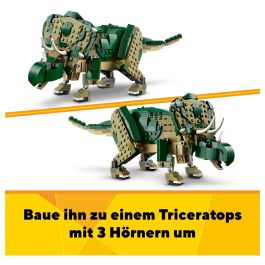 Lego 31151 T-Rex 3 en 1: Dinosaurio de juguete Triceratops o Pterodáctilo
