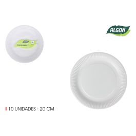 Set de 10 platos redondos de cartón natural 20 cm Algon (36 Cajas) Precio: 22.79000031. SKU: B16L52WMQ6