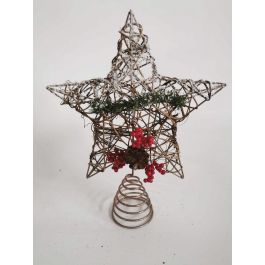 Estrella Navidad Tradicional DKD Home Decor Natural Verde 5 x 30 x 25 cm (6 Unidades) Precio: 29.58999945. SKU: B1H6K5ZFDX