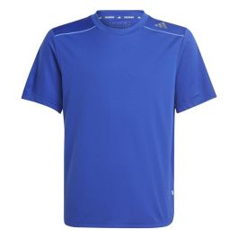 Camiseta de Manga Corta Infantil Adidas Aeroready Azul L