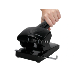 Q-connect Taladrador KF01237 Negro, Capacidad 65 Hojas, Apertura 6,5 mm